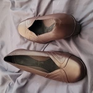 DANSKO Brown Chunky Heel Leather 38 7.5 8